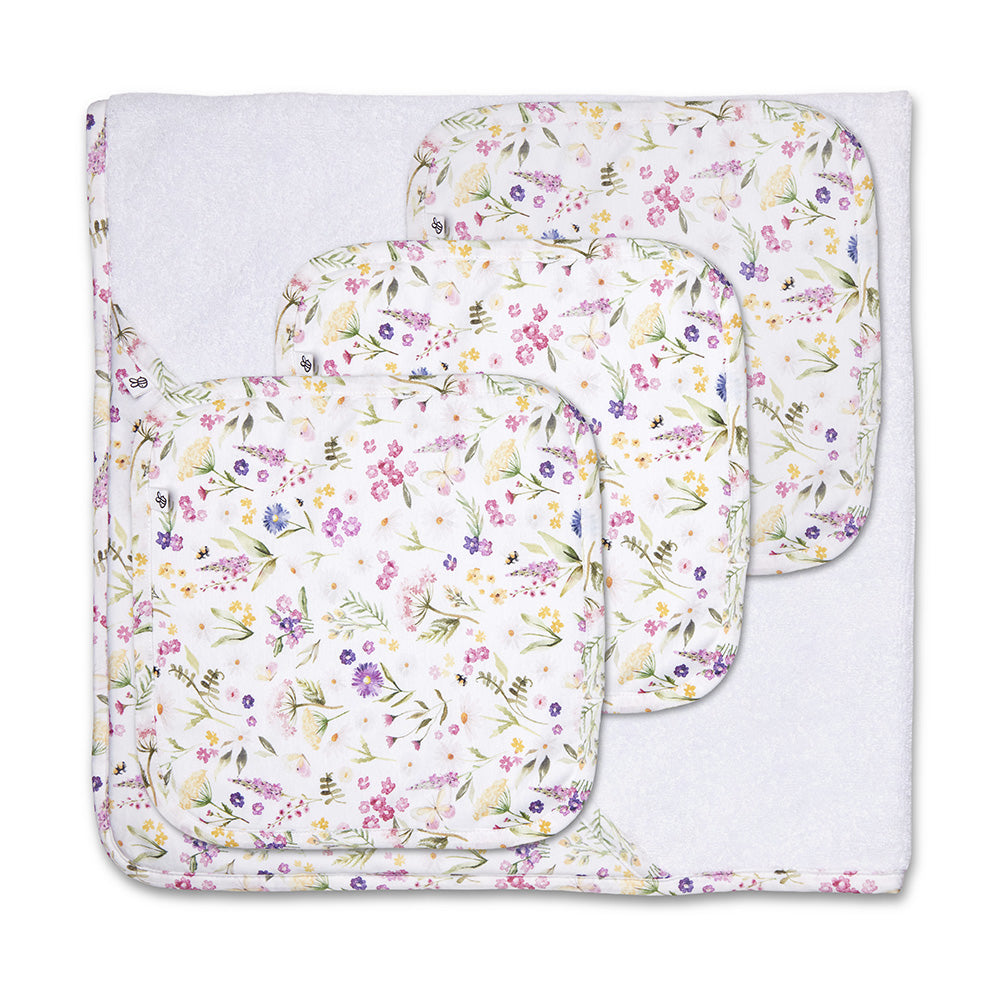 Gracie Organic Baby Towel & Wash Cloth Set - View 1