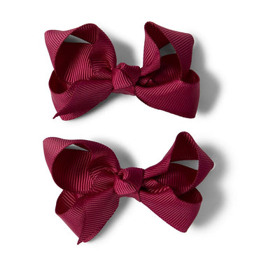 Burgundy Piggy Tail Hair Clips - Pair-Snuggle Hunny