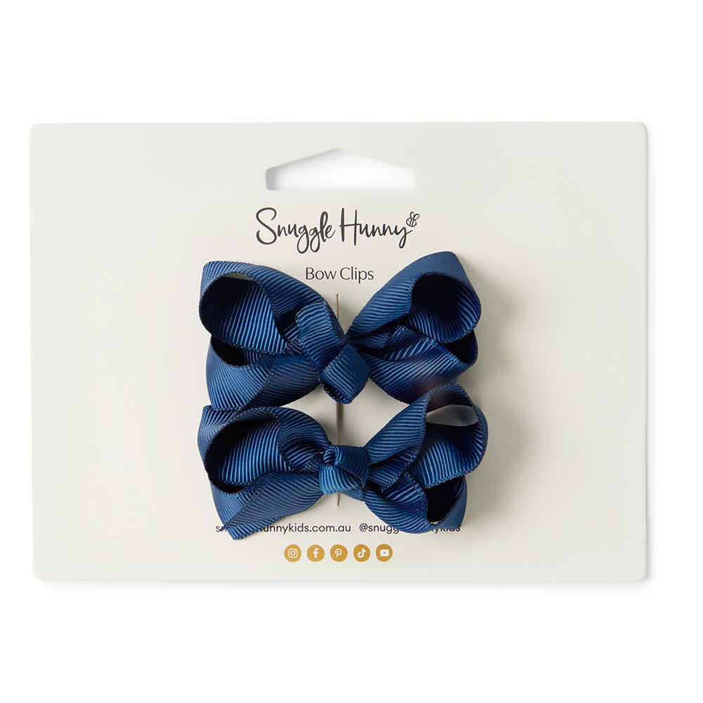 Navy Blue Piggy Tail Hair Clips - Pair - View 3