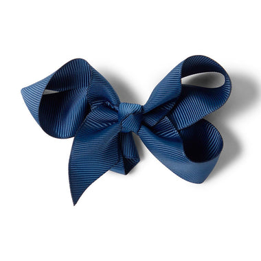 Navy Bow Hair Clip-Snuggle Hunny