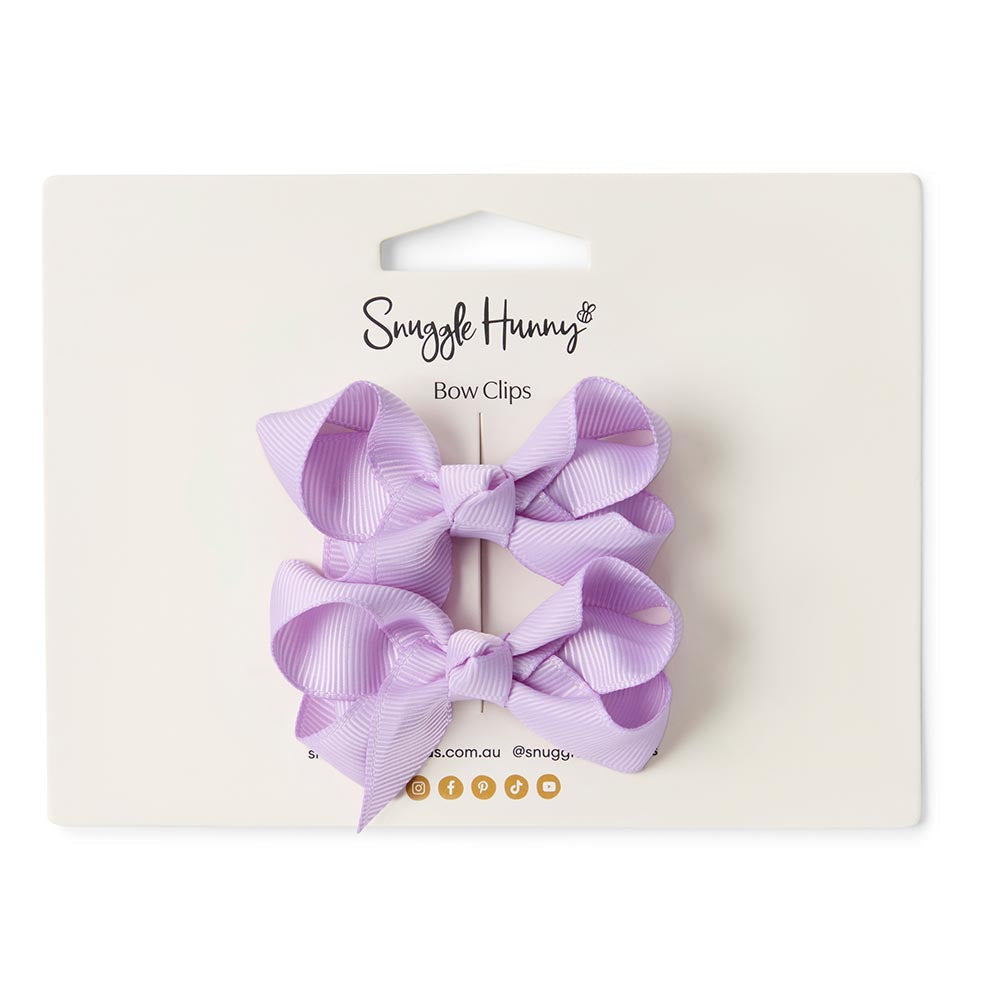 Soft Violet Piggy Tail Hair Clips - Pair - View 3