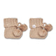 Hazelnut Organic Cotton Knit Booties - Thumbnail 2