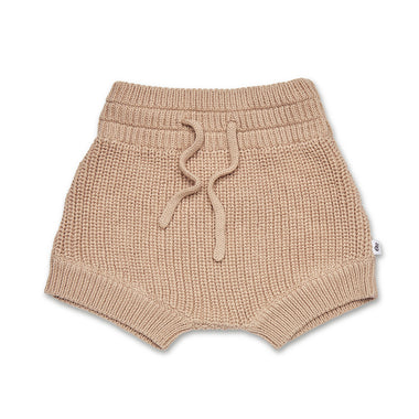 Hazelnut Organic Cotton Knit Shorts | Snuggle Hunny