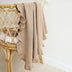 Hazelnut Ruffle Knit Organic Baby Blanket | Snuggle Hunny
