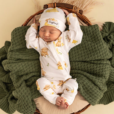 Highland Cows Organic Snugglesuit Convertible Romper | Snuggle Hunny