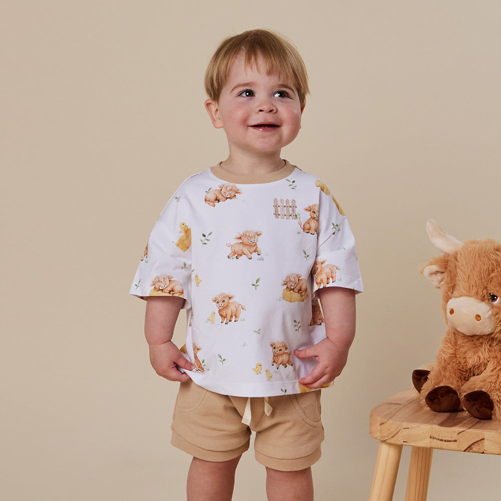 Highland Cows Organic Oversized Tee - View 6