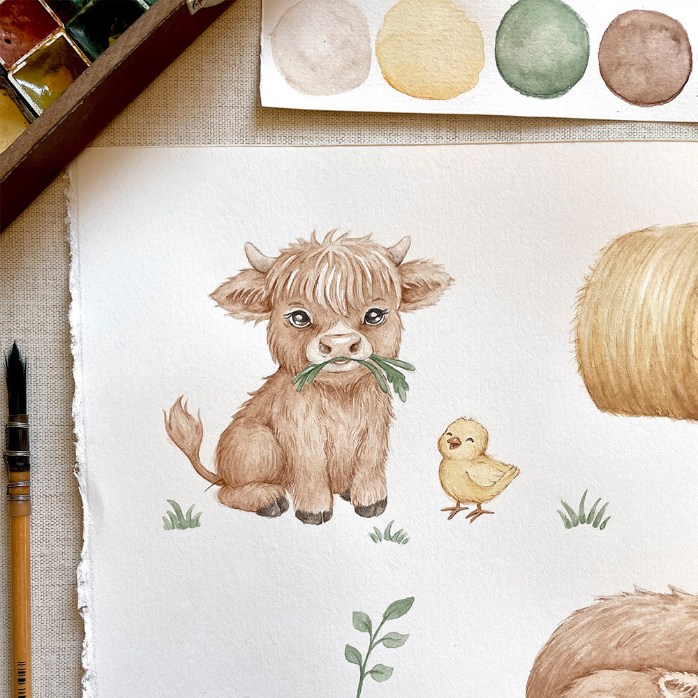 Highland Cows Organic Oversized Romper - View 10