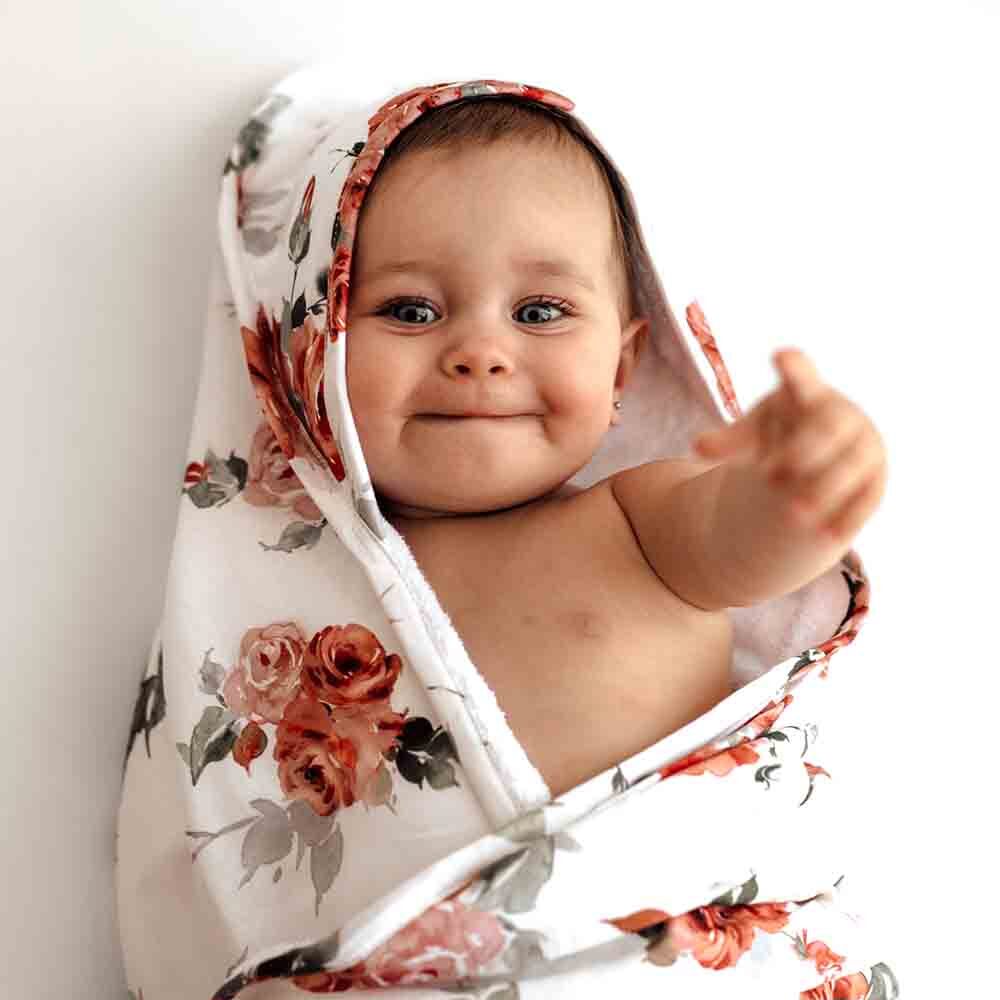 Rosebud Organic Hooded Baby Towel - View 5