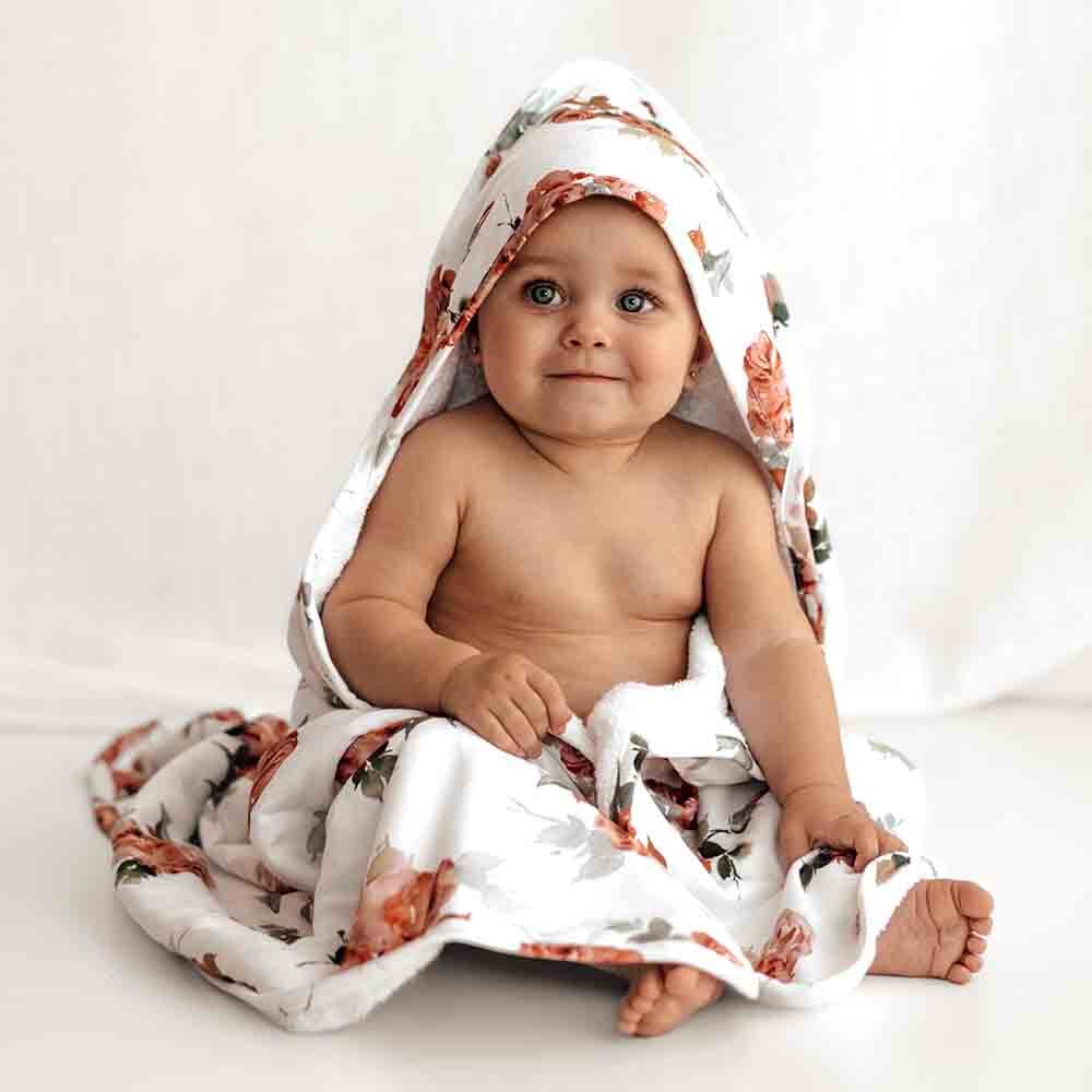 Rosebud Organic Hooded Baby Towel - View 6