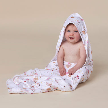 Ice Creams Organic Hooded Baby Towel | Snuggle Hunny