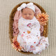 Ice Creams Organic Jersey Wrap & Topknot Set - Thumbnail 1