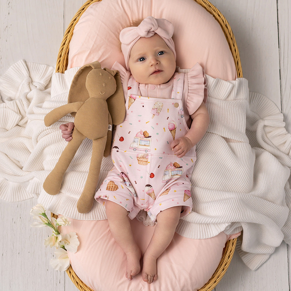 Ice Creams Organic Snuggle Overall Shorts - View 9
