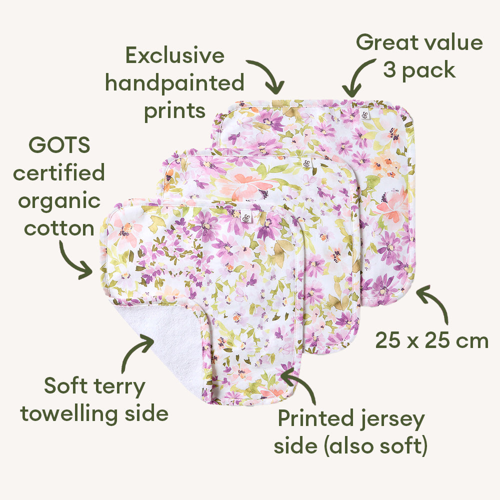 Isla Organic Wash Cloths - 3 Pack - View 2