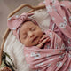 Daisy Jersey Wrap Birth Announcement Set - Thumbnail 3