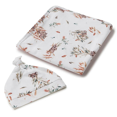 Koala Organic Jersey Wrap & Beanie Set-Snuggle Hunny
