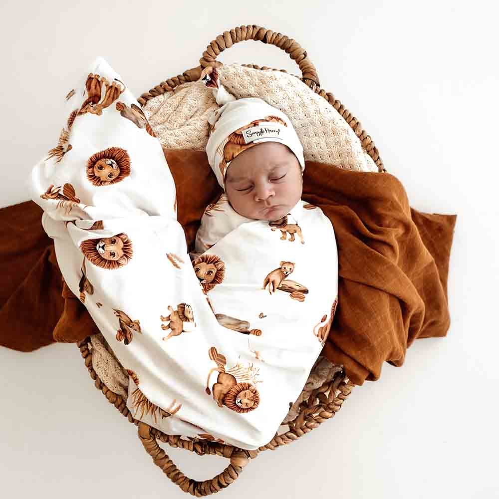 Lion Jersey Wrap Birth Announcement Set - View 2