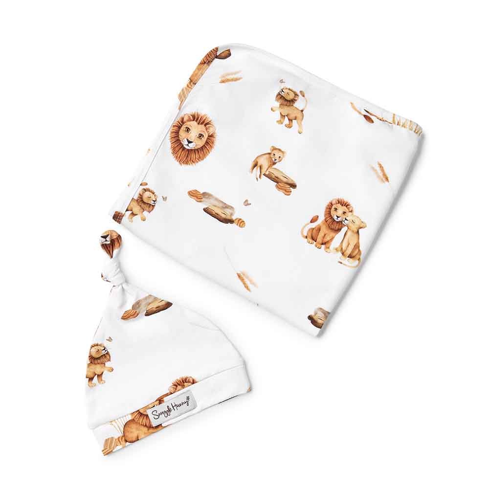 Lion Jersey Wrap Birth Announcement Set - View 3