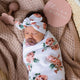 Rosebud Organic Jersey Wrap & Topknot Set - Thumbnail 10