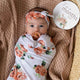 Rosebud Organic Jersey Wrap & Topknot Set - Thumbnail 9