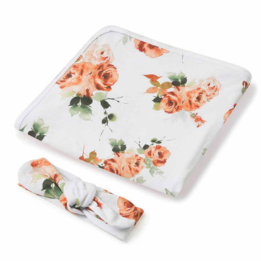 Jersey Wraps - Rosebud Jersey Wrap Birth Announcement Set