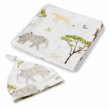 Jersey Wraps - Safari Jersey Wrap Birth Announcement Set