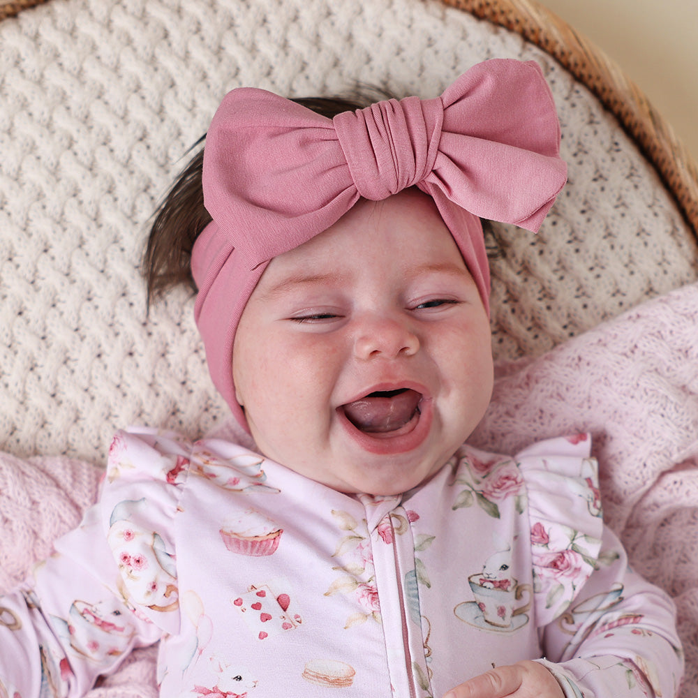 Jewel Pink Organic Oversized Bow - View 9