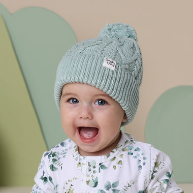 Sage Organic Baby Knit Beanie | Snuggle Hunny