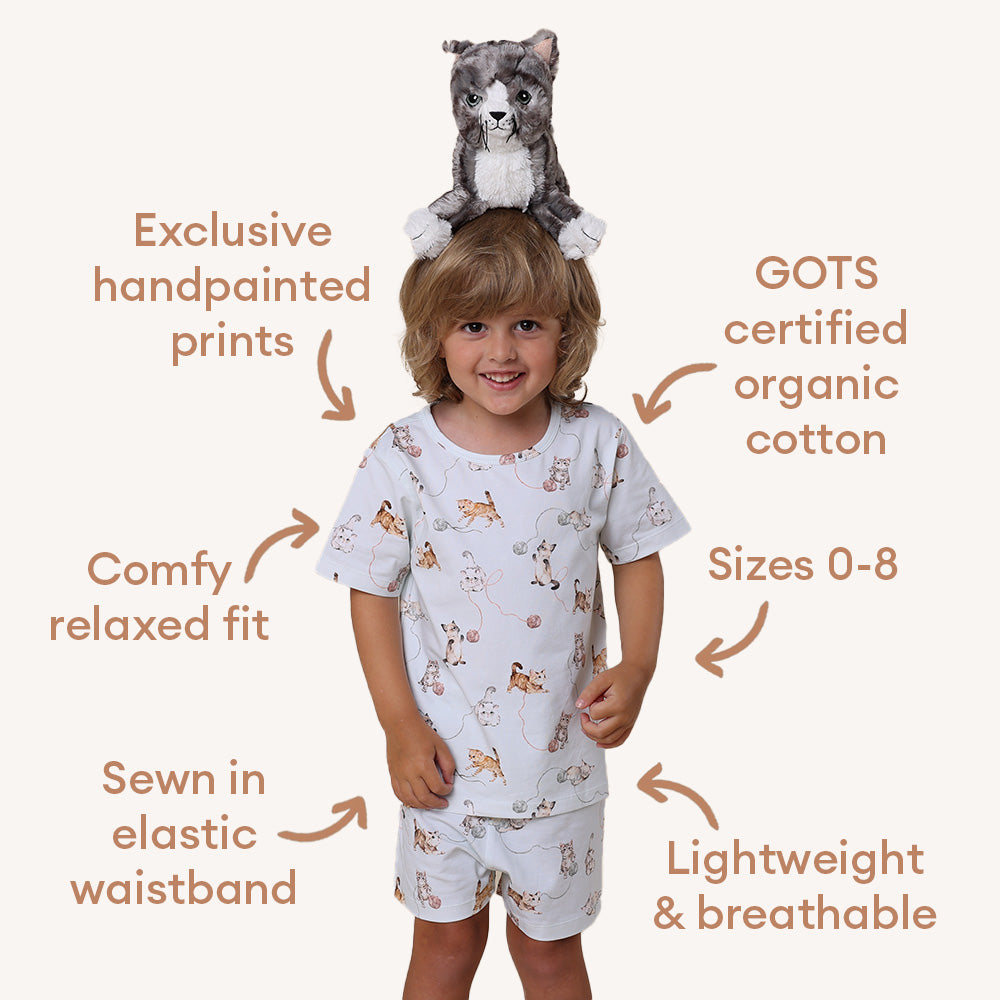 Kittens Organic Kids PJ Set - View 6