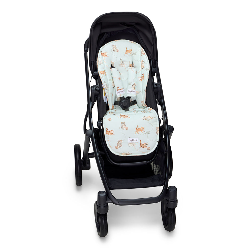 Bundle - Kittens Pram Liner & Strap Cover Set - View 3