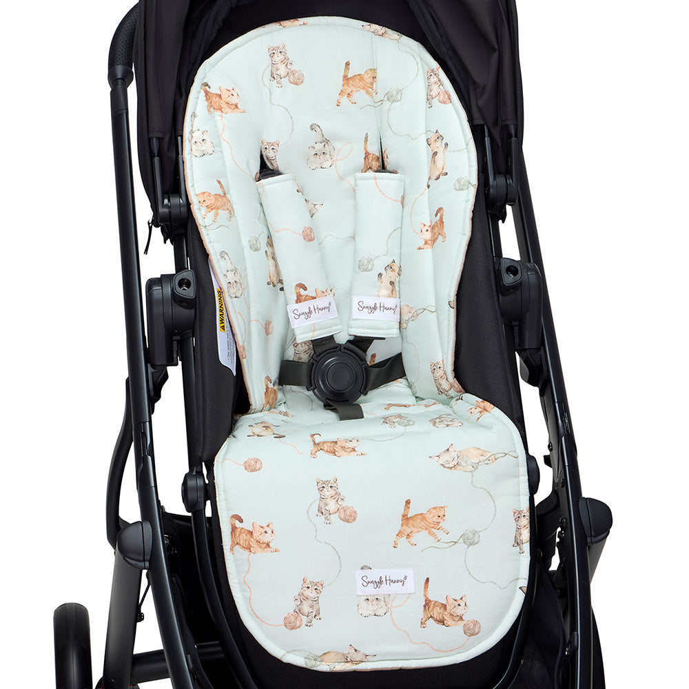 Bundle - Kittens Pram Liner & Strap Cover Set - View 2