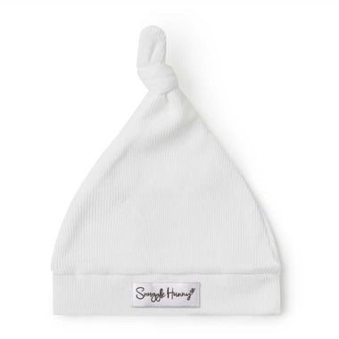 Milk Ribbed Organic Knotted Beanie-Snuggle Hunny