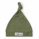 Olive Ribbed Organic Knotted Beanie - Thumbnail 2