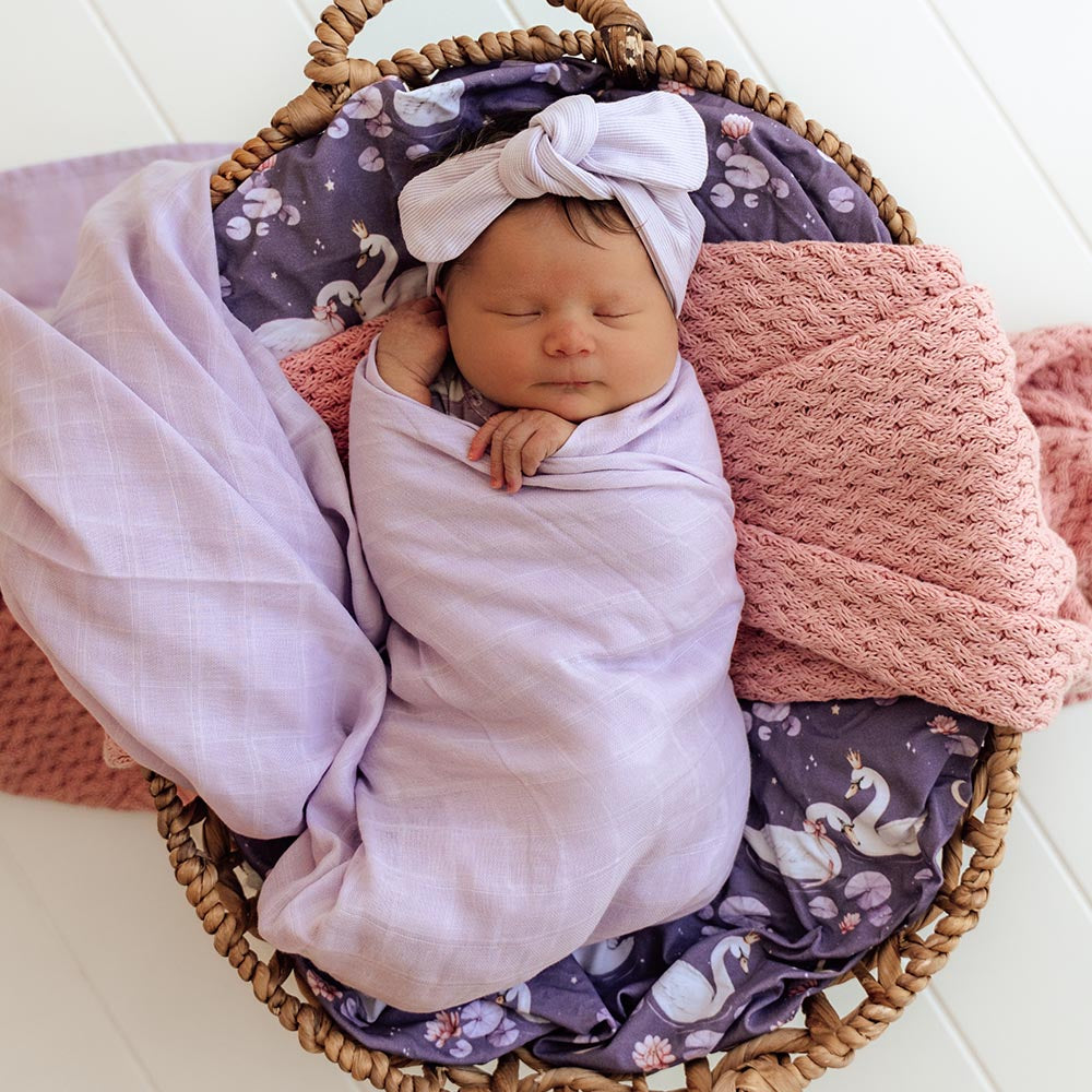 Lavender Organic Muslin Wrap - View 1