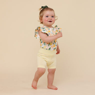Lemon Sorbet Organic Bike Shorts | Snuggle Hunny