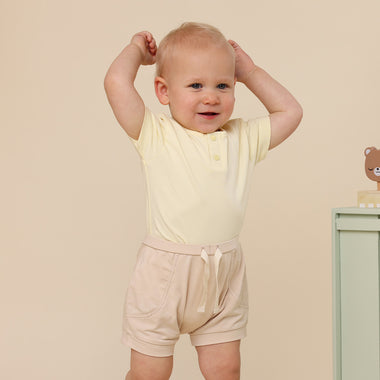 Lemon Sorbet Short Sleeve Organic Bodysuit | Snuggle Hunny