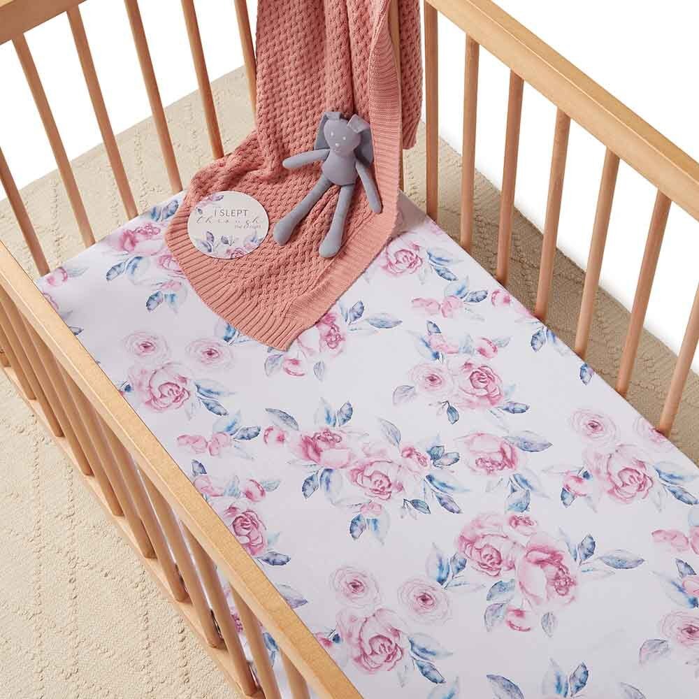 Lilac Skies Organic Fitted Cot Sheet - View 1