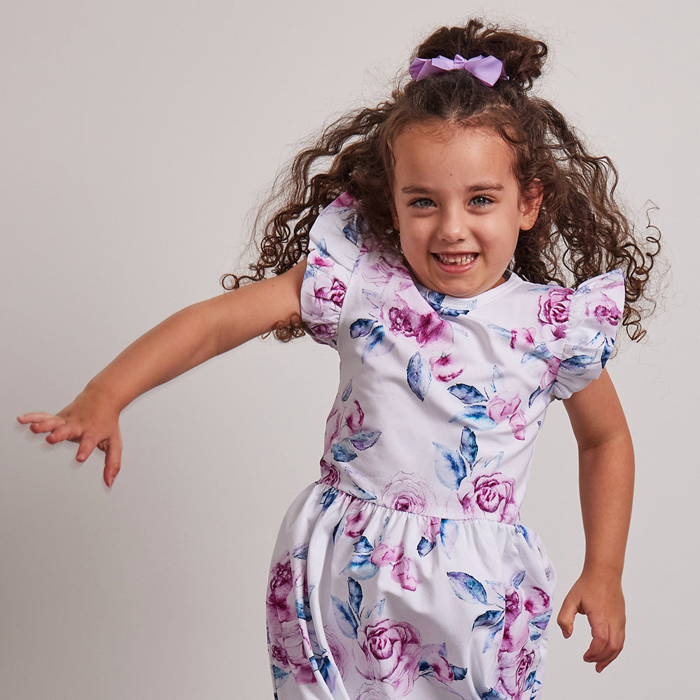 Lilac Skies Short Sleeve Organic Dress - View 15