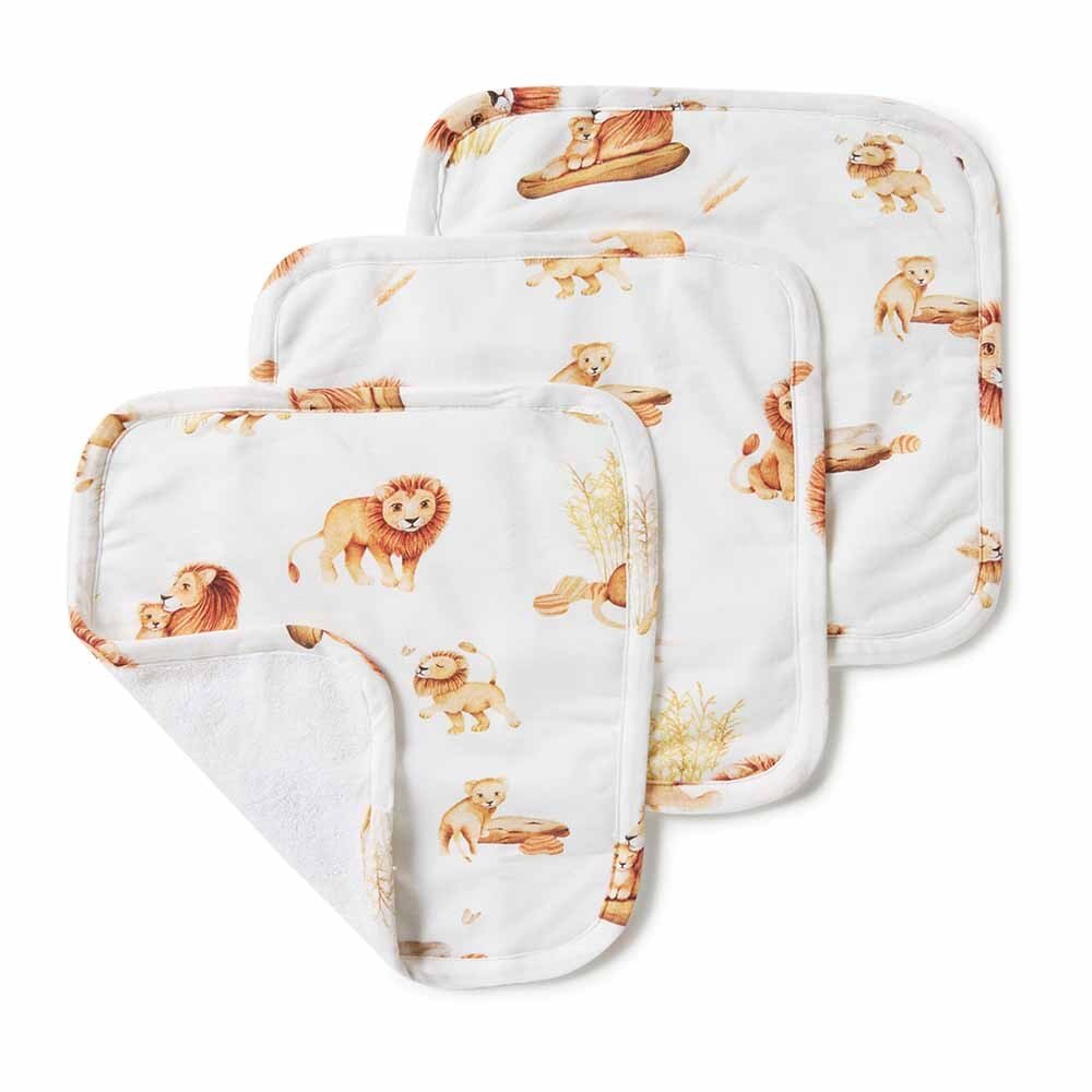 Lion Organic Wash Cloths - 3 Pack - View 1