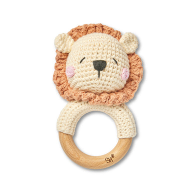 Handmade Lion Crochet Rattle | Snuggle Hunny