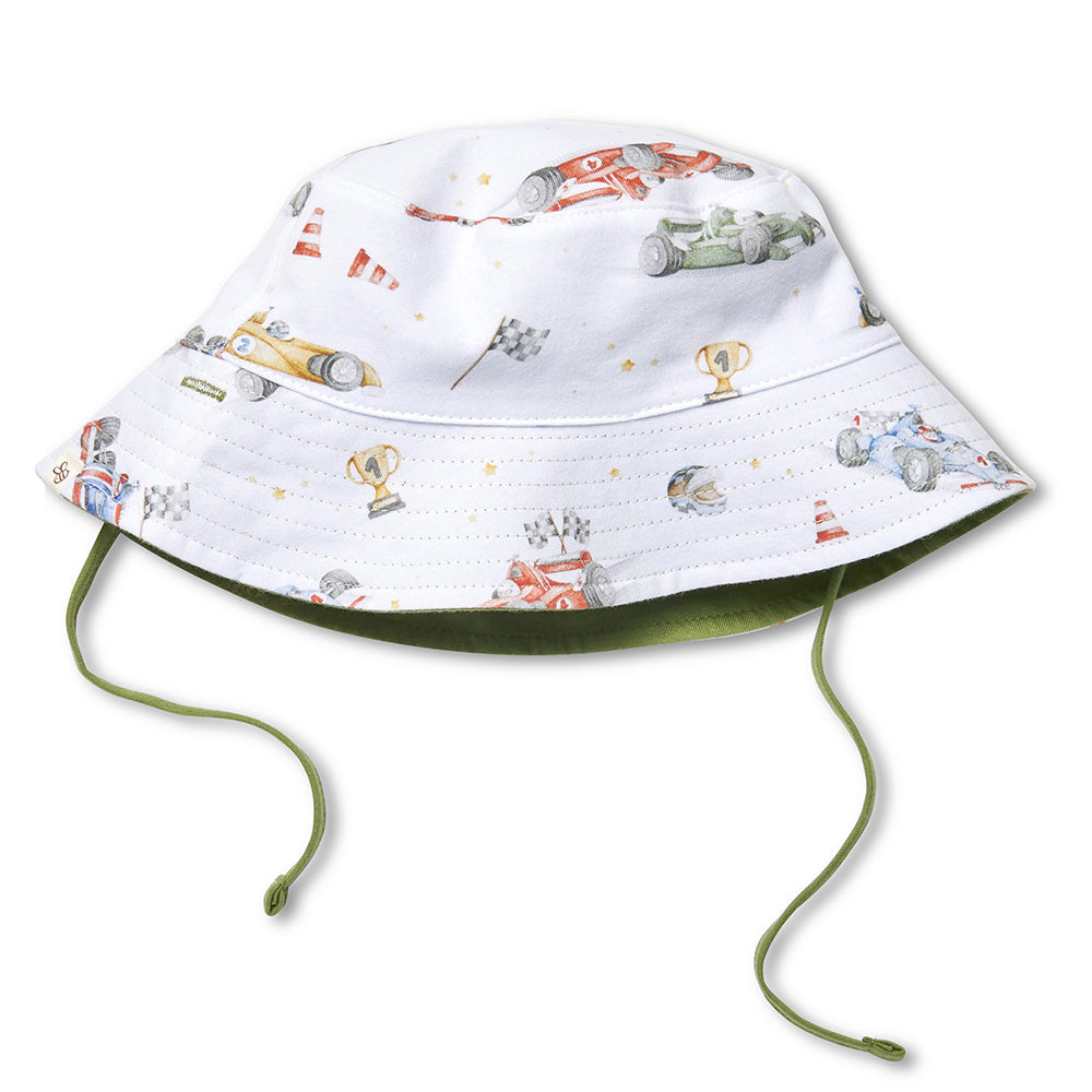 Little Racers Reversible Cotton Bucket Hat - View 2