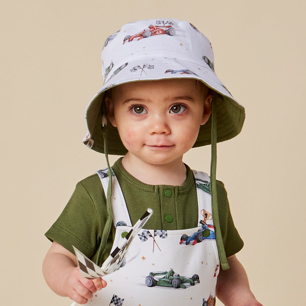Little Racers Reversible Cotton Bucket Hat - View 4