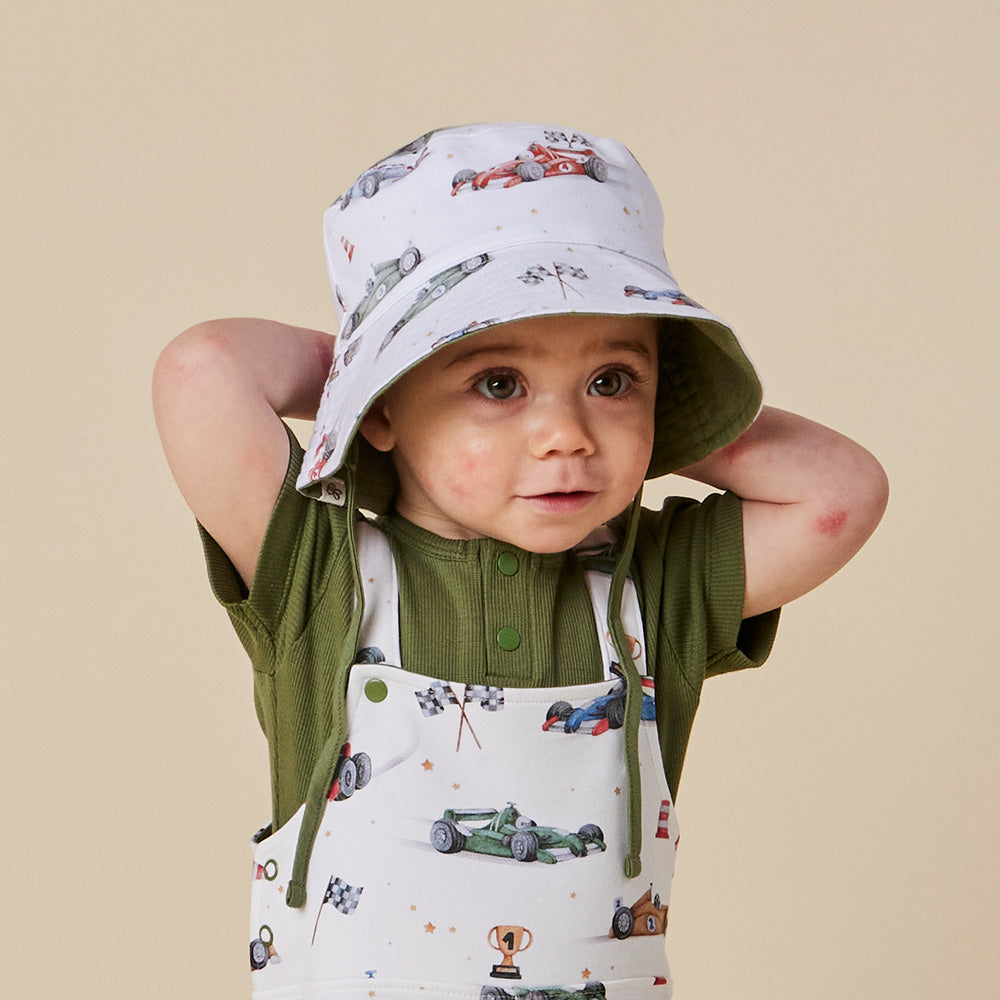 Little Racers Reversible Cotton Bucket Hat - View 6