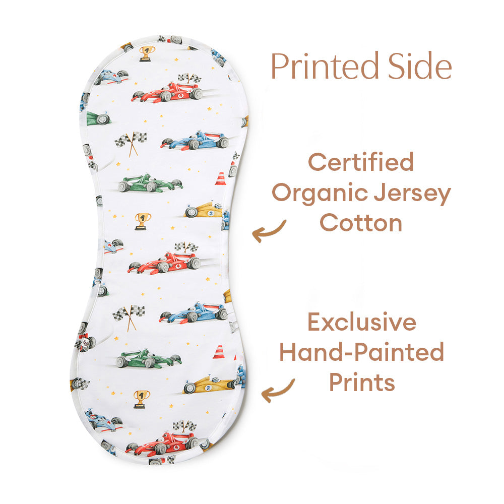 Little Racers Organic Cotton Burp Cloth - View 4