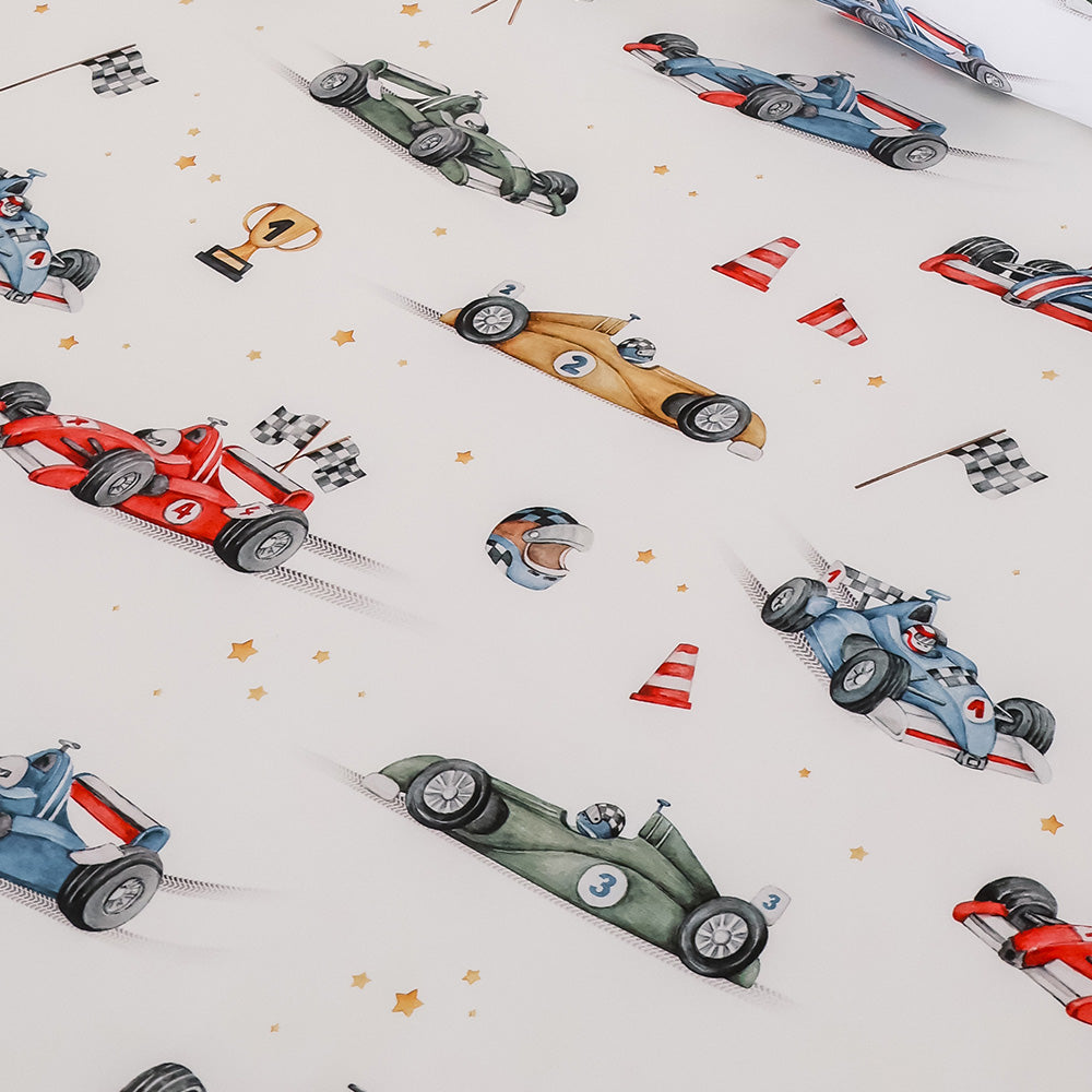 Little Racers Organic Cotton Fitted Sheet - View 2