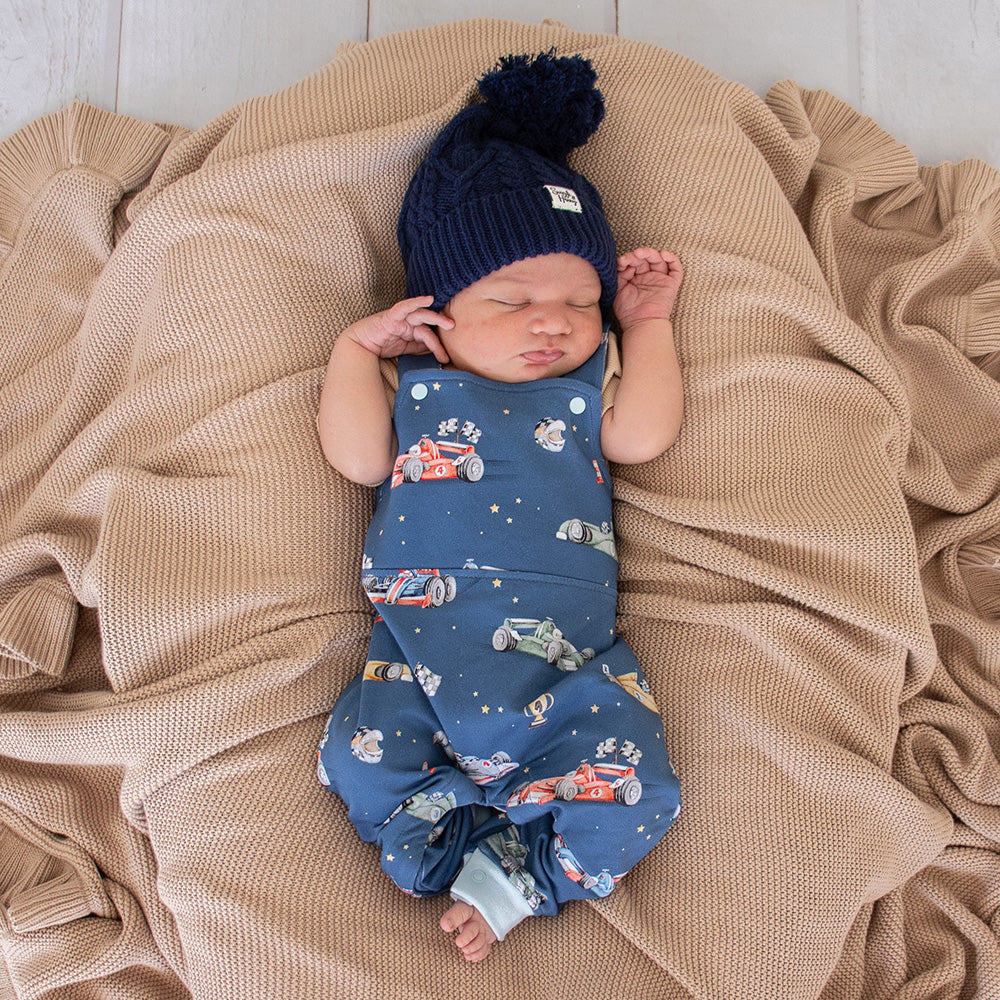 Little Racers Organic Snuggle Overalls | Snuggle Hunny
