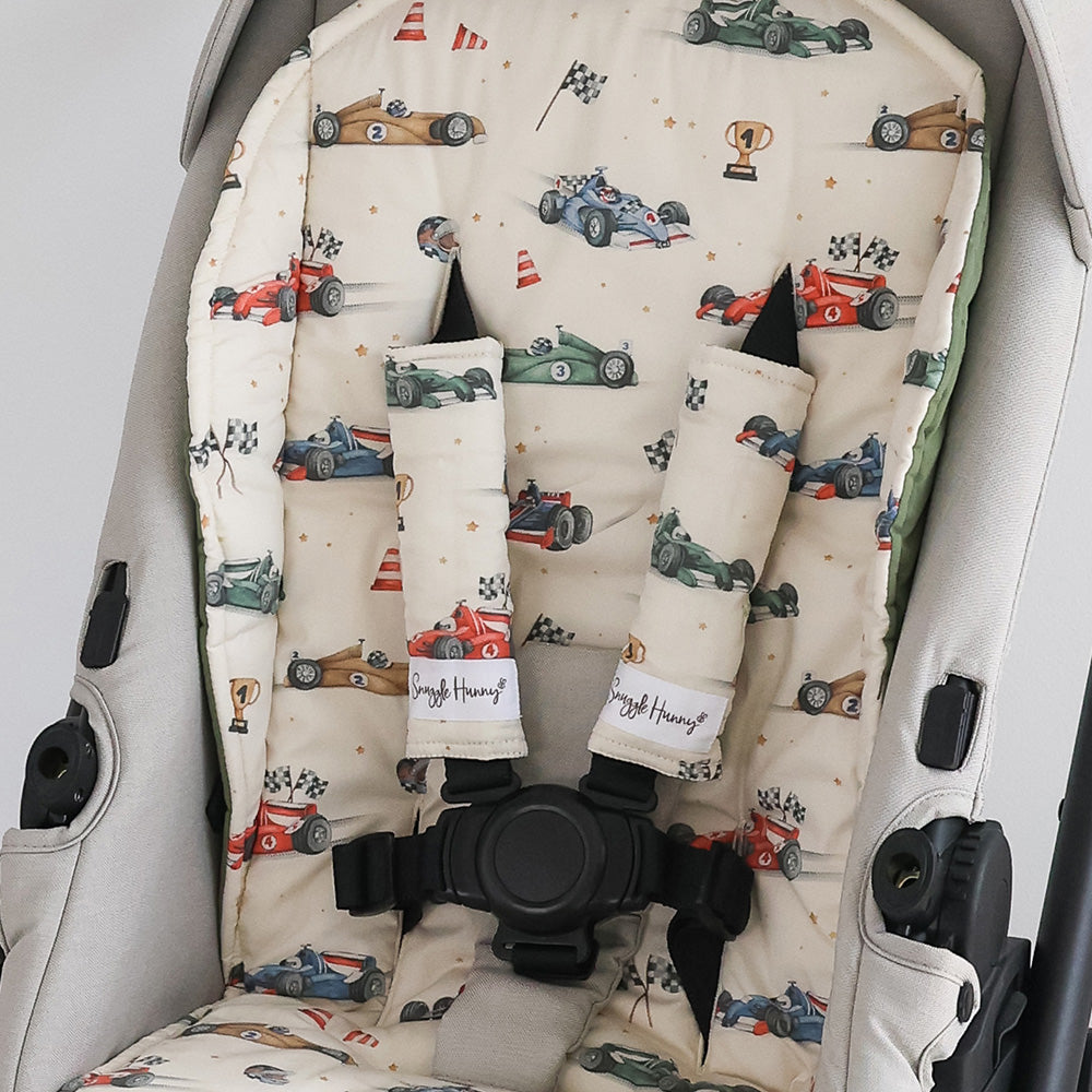 Bundle - Little Racers Pram Liner & Strap Cover Set - View 3