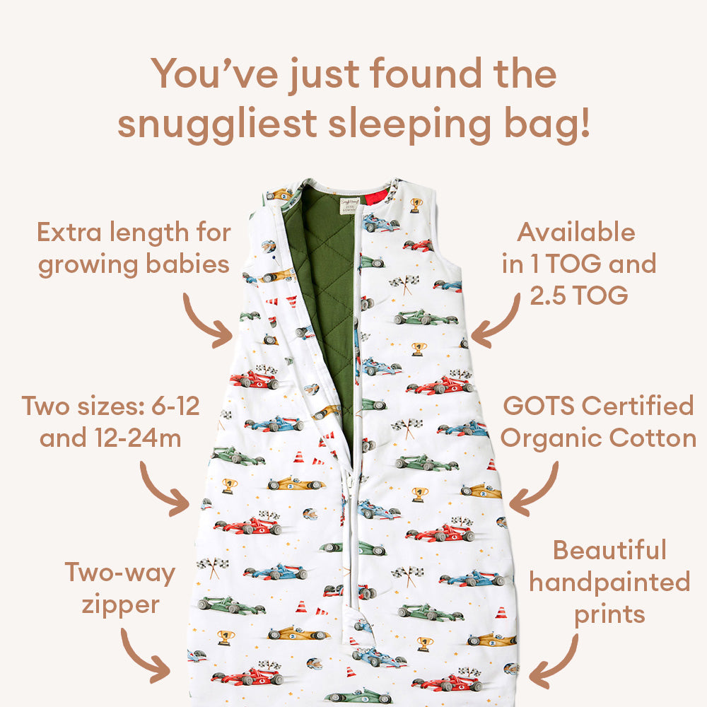 Little Racers Organic Sleeping Bag 2.5 TOG - View 4