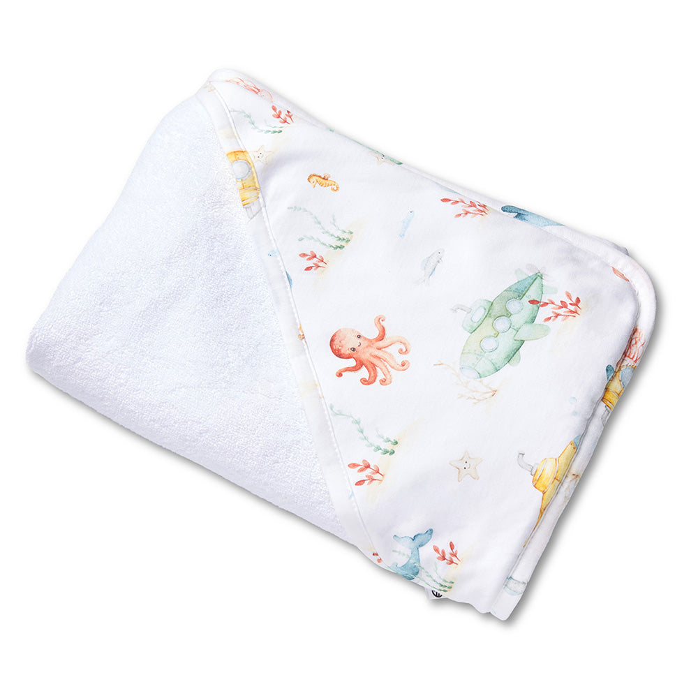 Little Subs Organic Hooded Baby Towel - View 2