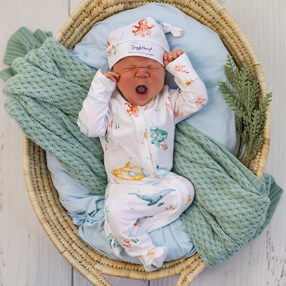 Little Subs Organic Snuggle Sleepsuit Zip Footie - View 12