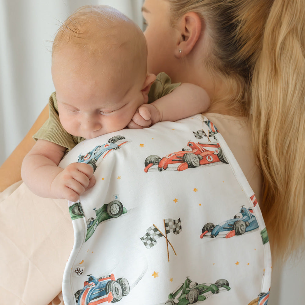 Little Racers Organic Cotton Burp Cloth - View 5